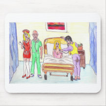famous 4 play doctors and nurses mouse mats