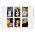 Famous Art Bichon Frise Composite (clear) Greeting Card