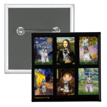 Famous Art Schnauzer Composite buttons