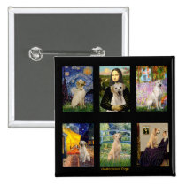Famous Art Yellow Lab Composite buttons