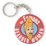 famous bearded woman keychains