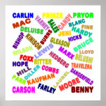 Famous Comedians Collage Poster posters