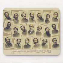 Famous Confederate Commanders of the Civil War Mousepads