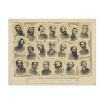Famous Confederate Commanders of the Civil War Postcards