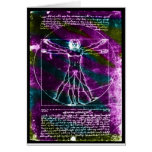 Famous DaVinci Man in Circle Drawing, coloured! cards