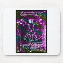 Famous DaVinci Man in Circle Drawing, coloured!