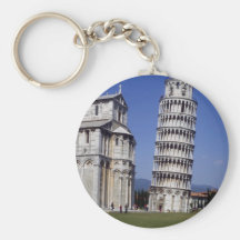 Famous inclined bell tower, the Leaning Tower of P Key Chains