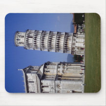 Famous inclined bell tower, the Leaning Tower of P Mousepads