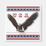 Famous patriotic sayings USA eagle Refrigerator Magnets