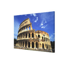 Famous ruins of the Coliseum in Rome Italy Canvas Prints