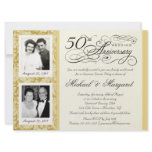 Fancy 50th Anniversary Invitations - Large Size