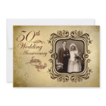 fancy 50th wedding anniversary invitations