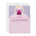 Fancy Ball Gown Quinceanera Invitation (purple)
