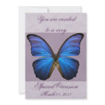 Fancy Blue Morpho Butterfly Invitations