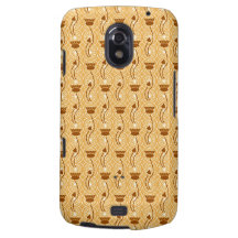 Fancy Brown Thistles Floral Pattern Galaxy Nexus Cases