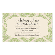 Fancy Damask Photography Business Card