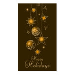 Fancy Elegant Gold Yellow Christmas Decorations Gi business cards