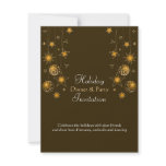 Fancy Elegant Gold Yellow Christmas Decorations invitations