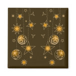 Fancy Elegant Gold Yellow Christmas Decorations magnets