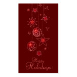 Fancy Elegant Red Christmas Decorations Gift Tag business cards