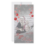 Fancy Elegant Red Christmas Decorations photo cards