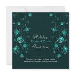 Fancy Elegant Turquoise Christmas Decorations invitations