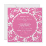 Fancy Floral Bridal Shower Invite (fuchsia) invitations