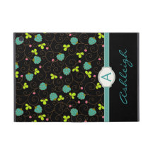 Fancy Floral Swirls Monogram Folio
