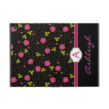 Fancy Floral Swirls Monogram Folio