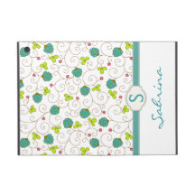 Fancy Floral Swirls Monogram Folio