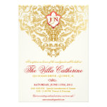 Fancy Flourishes Golden Reception Only Invites