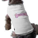 Fancy Girl Pink Bone Personalised Name pet clothing