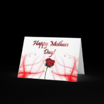 Fancy Happy Mothers Day Card, With Rose