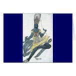 Fancy in Blue by Leon Bakst Greeting Card