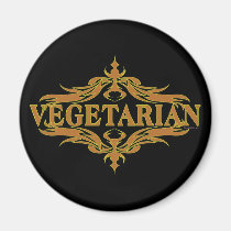 Fancy in Brown - Vegetarian magnets