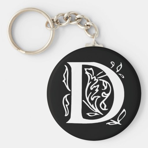 Fancy Letter D Key Chains