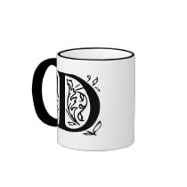 Fancy Letter D Coffee Mug