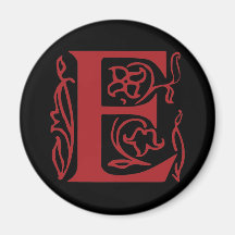 Fancy Letter E Magnet