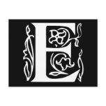 Fancy Letter E postcards