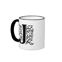 Fancy Letter J Coffee Mug