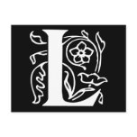 Fancy Letter L postcards
