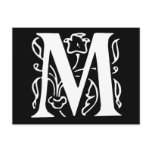 Fancy Letter M postcards