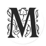 Fancy Letter M stickers