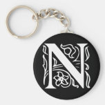 Fancy Letter N Keychain