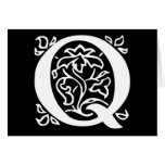Fancy Letter Q Greeting Cards