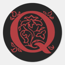 Fancy Letter Q Stickers