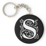 Fancy Letter S keychains