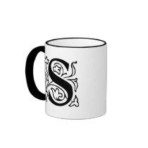 Fancy Letter S Coffee Mugs