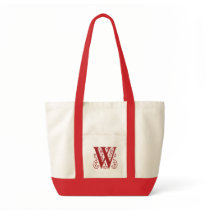 Fancy Letter W Tote Bag
