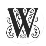 Fancy Letter W stickers